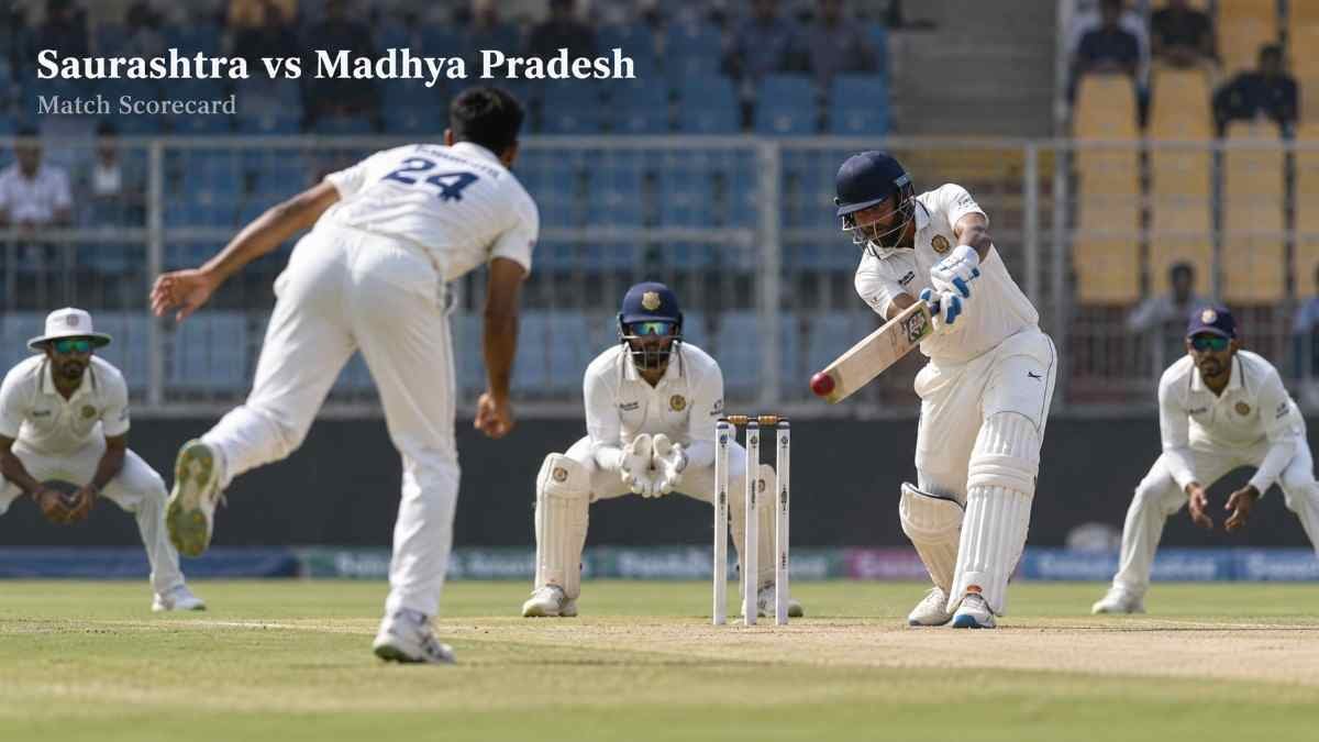 saurashtra cricket team vs madhya pradesh cricket team match scorecard